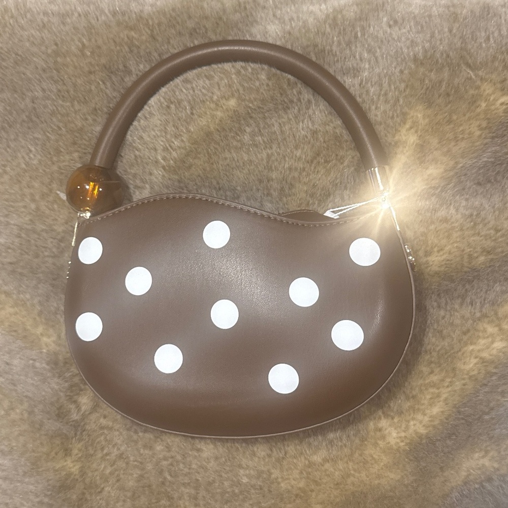 MELIE BIANCO JENNIE CHOCOLATE POLKA DOT HANDBAG - Picture 5 of 5